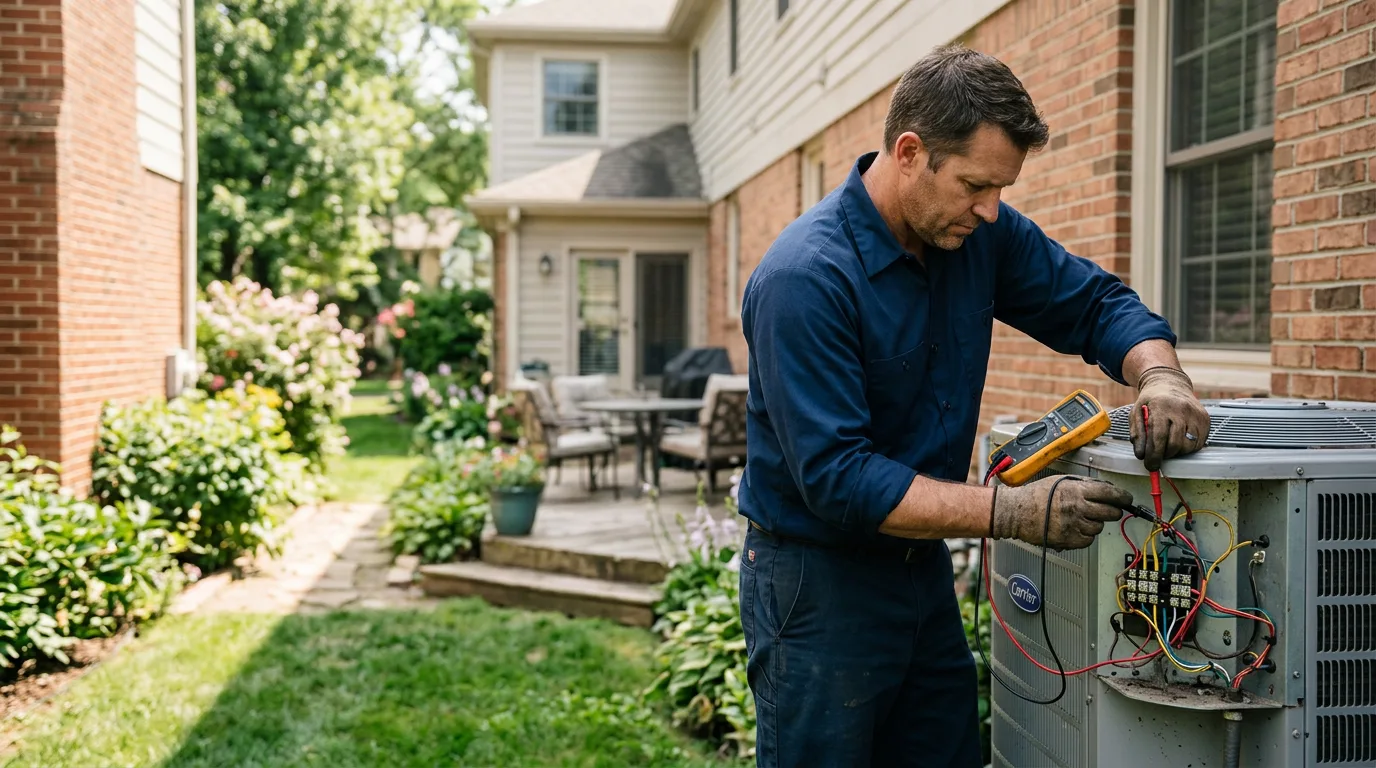 HVAC technician working near New Hope, PA